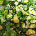 クックCNZGFQ☆'s cooksnap of when they made 簡単！オクラときゅうりの大葉和え.