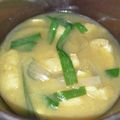 ちゃちゅ2's cooksnap of when they made 新たまねぎと油揚げのお味噌汁.