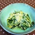 龍青空ママ's cooksnap of when they made 簡単水菜のたまごとじ.