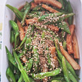 ウルトラ翔のママ's cooksnap of when they made ささげとさつま揚げの油炒め.