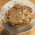 ほのぼのいっこ's cooksnap of when they made 豚こま☆簡単メイン 白菜とネギの味噌炒め.