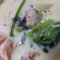 クックZALFUV☆'s cooksnap of when they made 旨味たっぷり鮭と蕪の豆乳味噌スープ.
