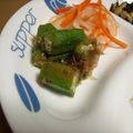 akanet223's cooksnap of when they made オクラの白だし梅カカあえ.
