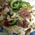 xyzクック's cooksnap of when they made にがうり(ゴーヤ)のソース焼きうどん.