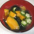 きらり流れ星's cooksnap of when they made 夏野菜の具だくさん味噌汁.
