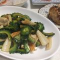 きらり流れ星's cooksnap of when they made 副菜♡弁当♡ゴーヤと竹輪のめんつゆ炒め.