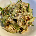 yu228's cooksnap of when they made きゅうりと蒸し鶏の海苔わさび和え.