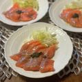 yesmama's cooksnap of when they made カツオのカルパッチョ～バジルソースで☆.