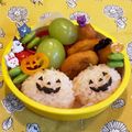 hime's cooksnap of when they made 幼稚園年少ハロウィンかぼちゃ三兄弟お弁当.