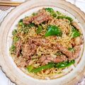 めぐ＊ぴぃ's cooksnap of when they made ピーマンと鶏せせりの塩焼きそば.