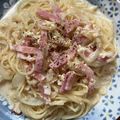 うっきー太郎's cooksnap of when they made 一人ランチパスタ♪簡単カルボナーラ.