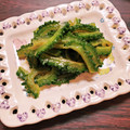 milestone★'s cooksnap of when they made 旨辛ゴーヤのお浸し♡.
