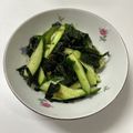 amjkao's cooksnap of when they made キュウリとワカメの梅和え.