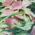 kaori238's cooksnap of when they made 水菜大量消費♡ベーコンのにんにく醤油炒め.