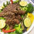 バウチャン's cooksnap of when they made カレーシチュー用の牛肉で絶品ステーキ丼！.