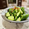 Superlittleboo's cooksnap of when they made 旨辛無限きゅうり.