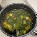 料理初心者imsk's cooksnap of when they made オクラとわかめのスープ.