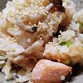 麦色にゃんこ's cooksnap of when they made 秋鮭の味噌バター炊き込みごはん.