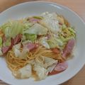 アオこんにゃく's cooksnap of when they made たっぷりキャベツとベーコンのスープパスタ.