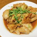 vabochan's cooksnap of when they made 鶏もも肉と豆苗の甘辛炒め.