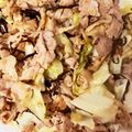 тakuмasa✩。's cooksnap of when they made 豚こまとキャベツの塩昆布炒め.