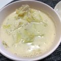 aaikoo's cooksnap of when they made 食べるスープ♪もやしと豚こまの豆乳スープ.