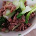 クック05TB1E☆'s cooksnap of when they made 青梗菜の挽肉炒め.