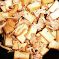 ビオラとバイオリン's cooksnap of when they made 少量豚肉と厚揚げのすき焼き丼★ランチ♡卵.