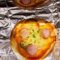 女の子mam's cooksnap of when they made オーロラソースで餃子の皮ピザ♡.