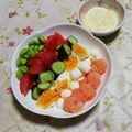 くネコまろす's cooksnap of when they made エビとモッツアレラのヘルシーコブサラダ.