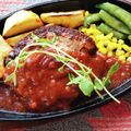 花時計咲いた's cooksnap of when they made 手作り玉ねぎソースで！ズボラなハンバーグ.