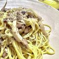 たまにゃんときよみ's cooksnap of when they made サバ缶とレモンのクイックパスタ.