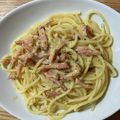 mogmi's cooksnap of when they made 正統派のカルボナーラ.