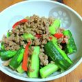 ちーまぐ's cooksnap of when they made 大量消費！きゅうりのピリ辛肉味噌炒め.