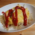 Nekozame's cooksnap of when they made ノンオイルで超ヘルシー★オムそば？！.