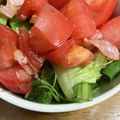 手抜きクック's cooksnap of when they made ベビーリーフとベーコンのサラダ.