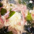 ⌘気分屋きまぐれみ⌘'s cooksnap of when they made ニラとカニかまの簡単卵スープ♪.
