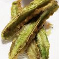 haine1983's cooksnap of when they made 四角豆の天ぷら.