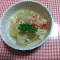 シューひろちゃん's cooksnap of when they made 冬瓜と蟹かまぼこのオクラあん（煮物）.
