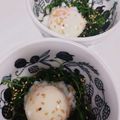 もにゃっこ's cooksnap of when they made おかひじき温玉のせ♡塩昆布ソースがけ.