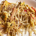 さちぶた♪'s cooksnap of when they made 節約☆簡単一品！カニカマと卵のもやし炒め.