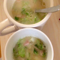 Blue's cooksnap of when they made レンジで♪白菜ベーコンの糀甘酒マグスープ.