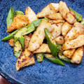 さとかん's cooksnap of when they made ●★めかじきとオクラのマスタード炒め★●.