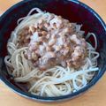 るなな◎'s cooksnap of when they made 卵の変わりにマヨで納豆ひやむぎ.