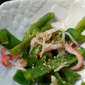 りいこりんご's cooksnap of when they made ピーマンとカニカマの和え物.