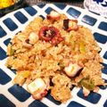 きるーいん李里's cooksnap of when they made バター醤油タコ炒飯.