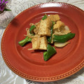 Laufen's cooksnap of when they made 厚揚げとピーマンの味噌炒め.