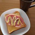ﾋﾟﾛﾐ♡'s cooksnap of when they made 朝食に！簡単ハムマヨトースト.