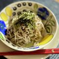 マルんちの丸顔's cooksnap of when they made レンチンで作る、バジル蕎麦サラダ.