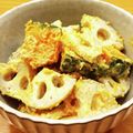 かなりんココりん's cooksnap of when they made カボチャ&レンコンの胡麻マヨ和えサラダ❤.